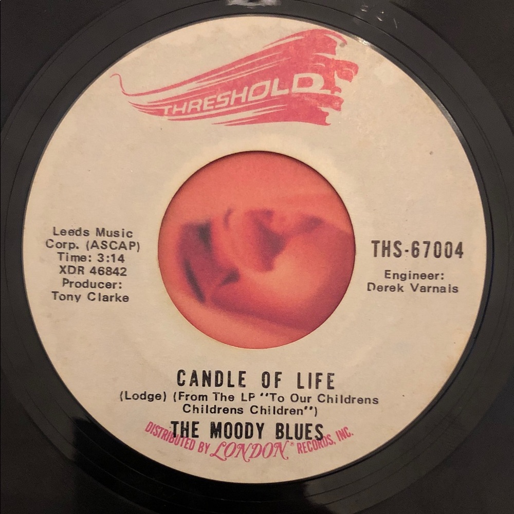 The Moody Blues Question/Candle Of Life 45 RPM Vinyl Record ‘70